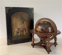 Italian Globe, Decorative Faux Book Box