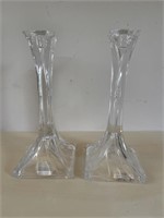 Vintage Crystal Pedestal Candle Holders