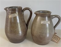 Handcrafted Salt Glazed Stoneware Pitchers