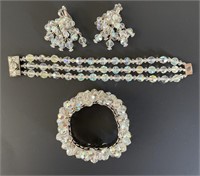 Vintage Laguna Crystal Earrings With Bracelets