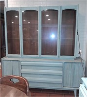 Painted Mid Century Modern China Cabinet