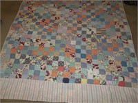 Tied patchwork comforter