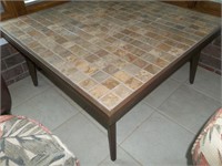 Square tile top coffee table
