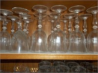 Stems, glasses, china pieces