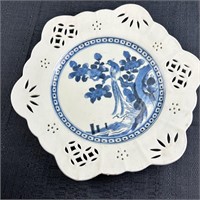 Decorative Blue and White Plate - Bird