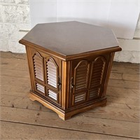 Hexagonal Commoded End Table