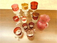 Collectable Cranberry glass lot