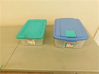 2 Rubbermade storage totes