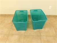 2 Storage containers  no lids