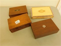 3 Collectible Wooden boxes / Partagas Cigar Box