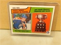 1983-84 OPC Wayne Gretzky #204 Art Ross Card