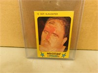 1986 Monty Gum Sgt Slaughter #13 Wrestling Card