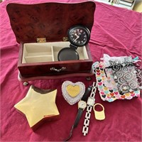 Jewelry Box, Trinket Boxes & Asst