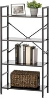 mDesign Industrial Metal & Wood Bookshelf