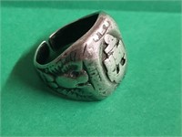 USN Sterling Silver Ring sz 9 1/2 Has Split
