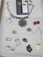 Costume Jewelry Lot Brooches +