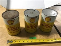 Tin Shell Oil Cans - See Desc