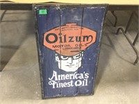 Oilzum Oil Wooden Sign - 18" x 30"
