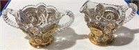 Vintage Imperial Glass Hobstar Crystal Sugar &