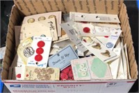 Vintage Buttons on Cards for Sewing / Crafts