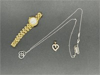 Pendant, watch, and necklace