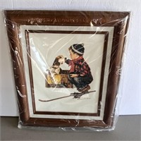 Norman Rockwell A Boy Meets His Dog Canvas REPRO