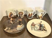 Norman Rockwell Collectors Plates & Cups