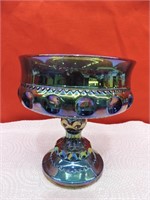 Indiana Glass Co. Iridescent Amethyst Compote