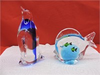 Murano Style Blown Glass Penguin / Fish