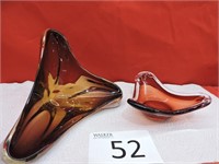 Murano Style Heavy Blown Glass Bowls