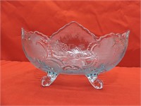 Jeanette Lombardi Aqua Ice Blue Footed Bowl