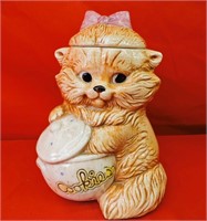 1970s Treasurecraft Kitty Cookie Jar