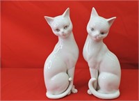 Lenwile Ardalt China While Cat Figurine Pair