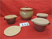 Watt Bean Pot with Three Bowls/Lids