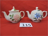 Two USA Glazed Teapots