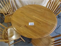 Oak Style Round Kitchen Table and Chairs