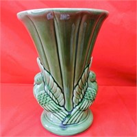 MCM USA #829 Double Fan Tail Dove Green Vase