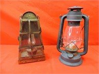 Vintage Hong King Oil Lantern and Lamp