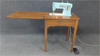 Vintage Singer Model 348 Lite Blue Sewing Machine