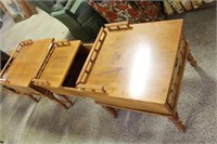 MCM Maple 2-End tables and Magazine Rack