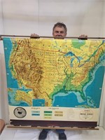 Crams Map of United States  50" w