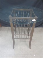 HIGH-ROUND GLASSTOP BAR TABLE