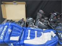 2 BOXES OF ASSORTED HOCKEY GEAR *SEE BELOW*