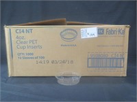 1000 FABRI-KAL CLEAR PET CUP INSERTS