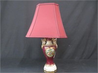 PORCELAIN TABLE LAMP W/ SHADE