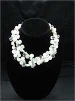 White & Clear Beaded Necklace