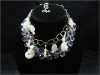 Ocean Themed Necklace & Purple Tinted Necklace