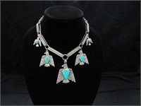 Southwestern Necklace With Blue Stones