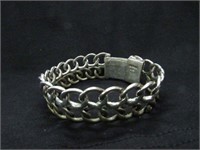 2 Toned Metal Link Bracelet Marked 925 Mexico