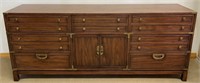 GREAT CAMPAIGN CHEST STYLE DRESSER W BRASS